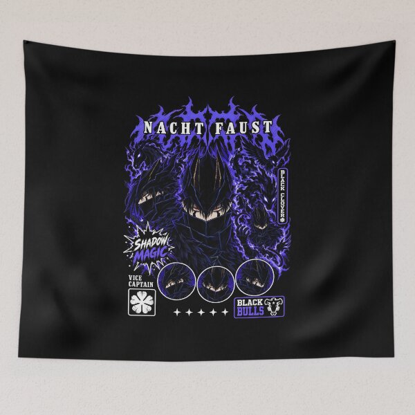 Item preview, Nacht Faust Shadow Magic Dark Collage – Black Clover designed and sold by veyackbird.