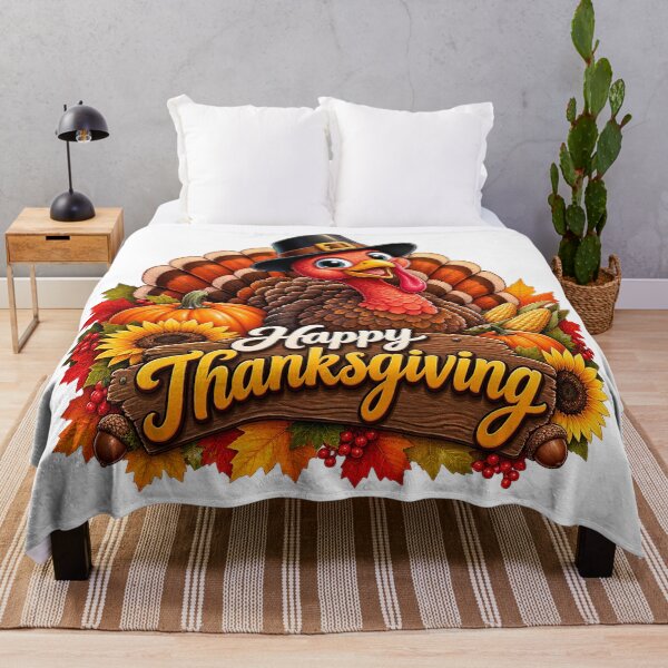 Item preview, Happy Thanksgiving Cute Turkey Autumn Harvest designed and sold by ngrido.