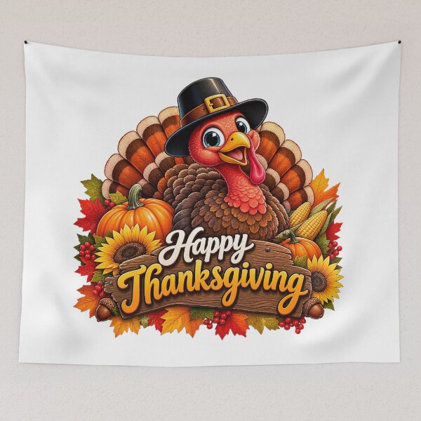 Item preview, Happy Thanksgiving Cute Turkey Autumn Harvest designed and sold by ngrido.