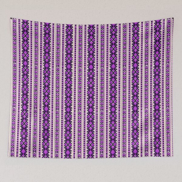 Item preview, Royal Violet Folk Bloom – Traditional Floral Embroidery Pattern designed and sold by DansCreations42.