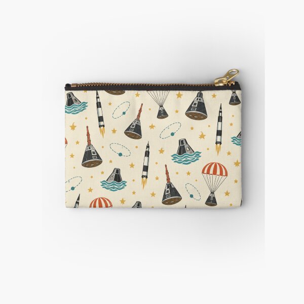Item preview, Project Mercury Pattern | 1960s Space Capsules, Rockets, Parachutes and Splashdowns on Cream designed and sold by NominalSystems.