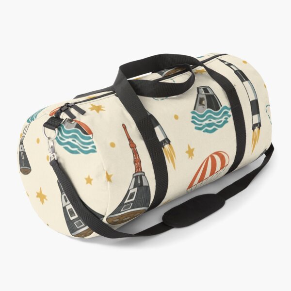 Item preview, Project Mercury Pattern | 1960s Space Capsules, Rockets, Parachutes and Splashdowns on Cream designed and sold by NominalSystems.