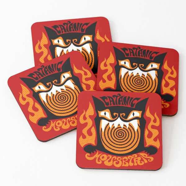 Item preview, Catanic Mousetrip Flames Halloween maw Trap psychedelic portal designed and sold by Luzi Illustrella.