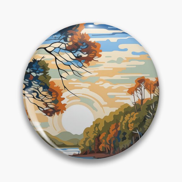 Artikelvorschau, Es ist gut mit meiner Seele (Psalm 62,5) Herbstliches Kunstwerk: Herbstlaub am See entworfen und verkauft von FTLOG.