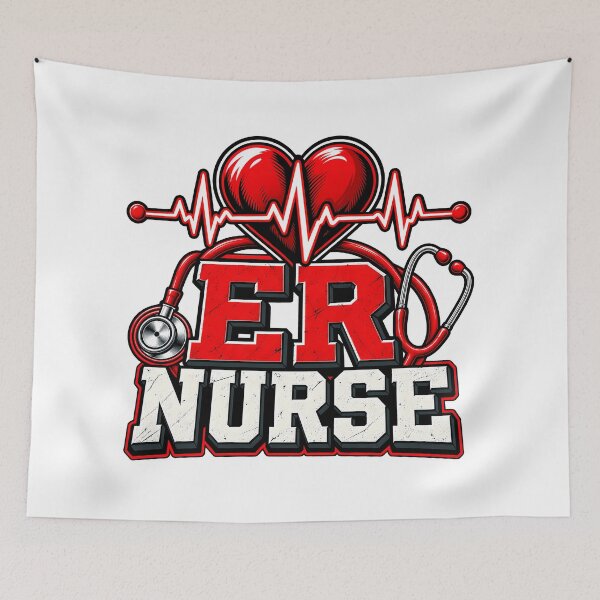 Item preview, ER Nurse Emergency Medical Heart Stethoscope Healthcare Caregiver designed and sold by Photo-Sphere101.