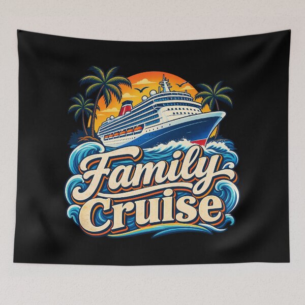 Item preview, Family Cruise Sunset Ocean Ship Palms Vacation Traveler designed and sold by Photo-Sphere101.