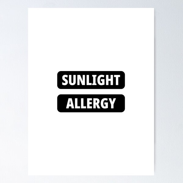 Item preview, Sunlight Allergy Funny Halloween Sticker Vampire Spooky Quote designed and sold by PRIME4YOU.