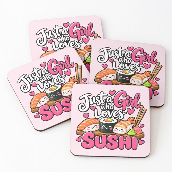 Item preview, Just a Girl Who Loves Sushi - Kawaii Design designed and sold by Myra365Art.