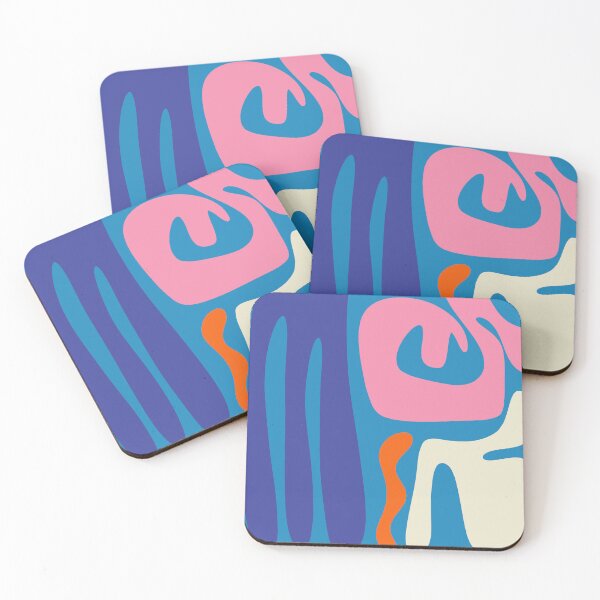 Item preview, Colorful Abstract Kwaito Pattern on Blue designed and sold by kierkegaard.