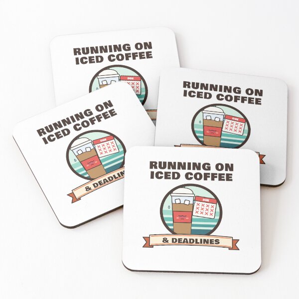 Item preview, Running on Iced Coffee and Deadlines Funny College designed and sold by LeoLeonardiArt.