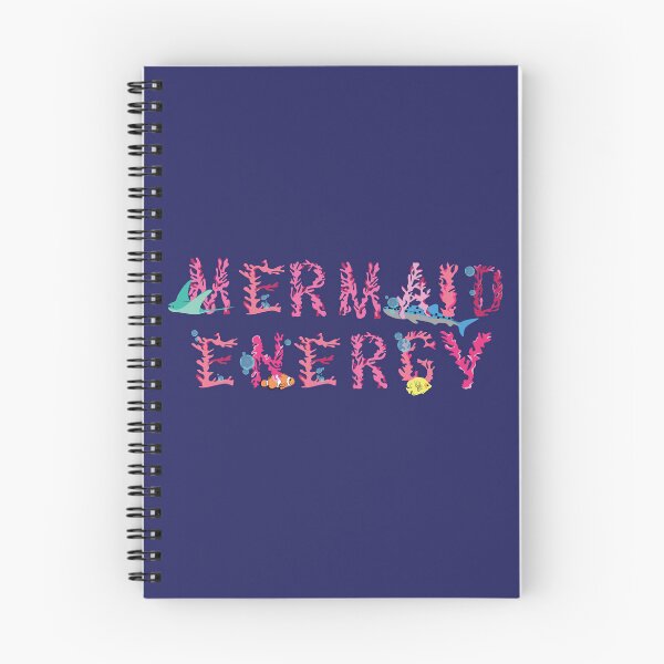Item preview, Mermaid Energy - Coastal Coral Lettering designed and sold by drift&sketch.