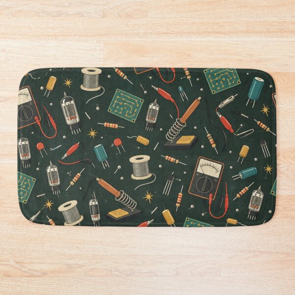 Item preview, Soldering Pattern | Vintage Electronics Workbench, Soldering Irons, Multimeters, Resistors and Tubes designed and sold by NominalSystems.