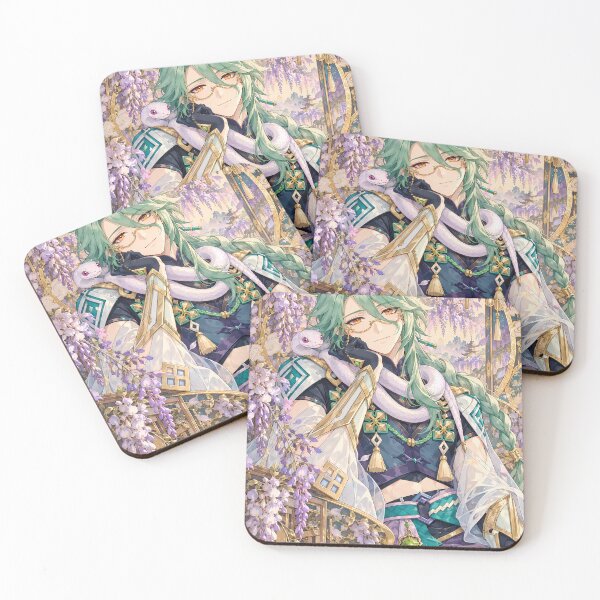 Item preview, Baizhu Genshin Impact White Snake Wisteria Garden Elegance designed and sold by Drissorartisa.