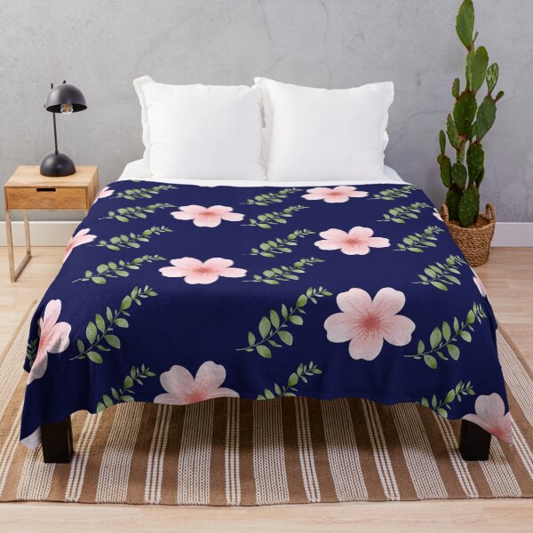 Item preview, Pink Cherry Blossom Navy Seamless Pattern designed and sold by Deanmindvortex.