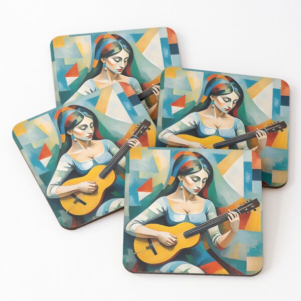 Item preview, Harmony in Color – The Woman and Her Guitar designed and sold by tambanow.