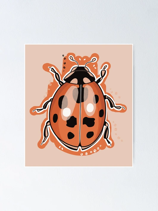 Thumbnail 1 of 3, Poster, Ladybug designed and sold by Old Friends.
