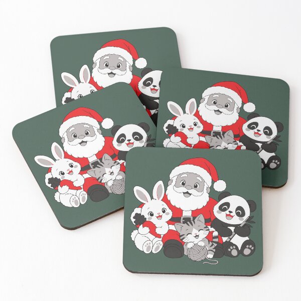 Item preview, Santa and Kawaii Christmas Crew Bunny Cat Panda Cute Holiday designed and sold by ُEldalal-Design.