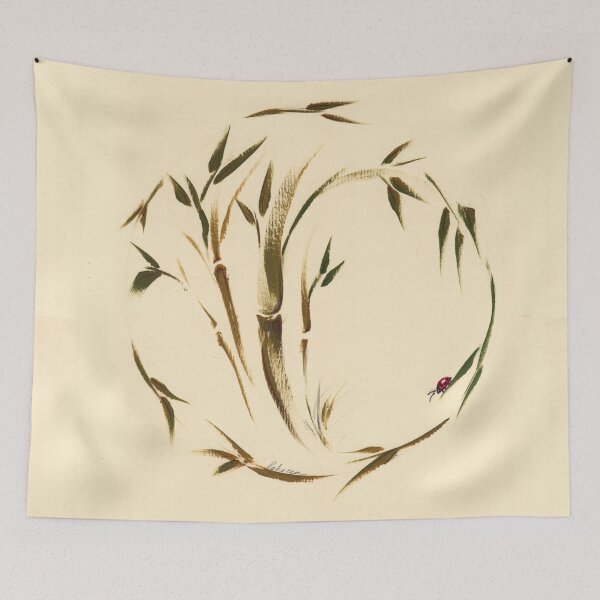 Item preview, Lovely Little Ladybug - Sumie enso bamboo painting designed and sold by Rebecca Rees.