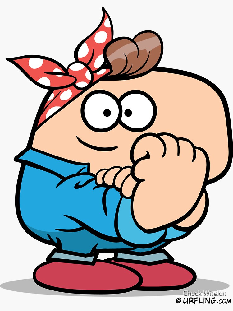 Thumbnail 3 of 3, Sticker, Rosie the Riveter designed and sold by MrChuckles.