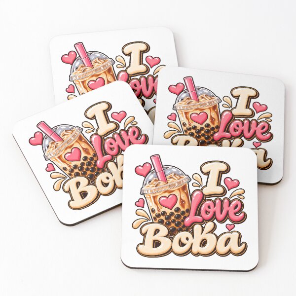 Item preview, I Love Boba Cute Bubble Tea Drink Heart Sweet Cafe designed and sold by Photo-Sphere101.