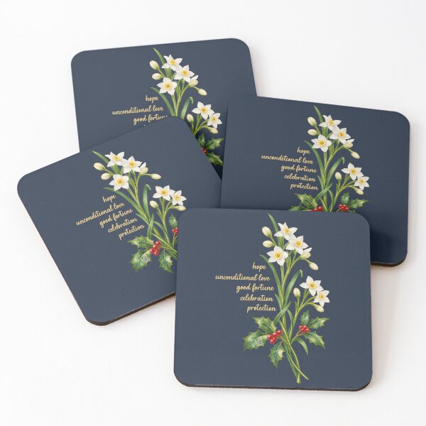 Item preview, Daffodil | Paperwhite Narcissus | Holly | Vintage Watercolor Style | December Birth Flower | Wild Flowers | Bouquet | Spiritual meaning designed and sold by Made by Tamar.
