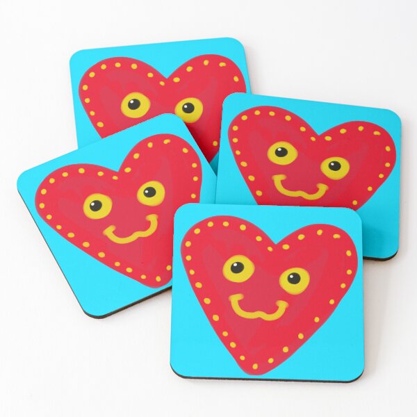Item preview, Cute Smiling Heart Happy Kawaii Love Character designed and sold by D4udZarts.