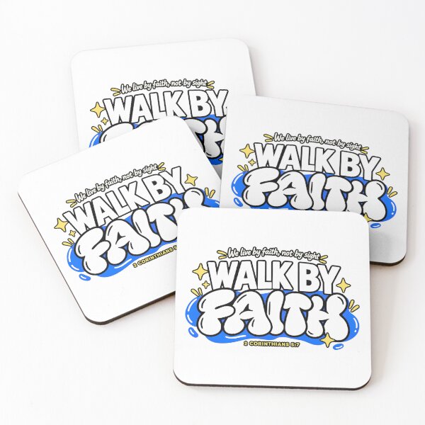 Item preview, Walk By Faith Not By Sight Retro Bubble Letters designed and sold by graphic-genie.