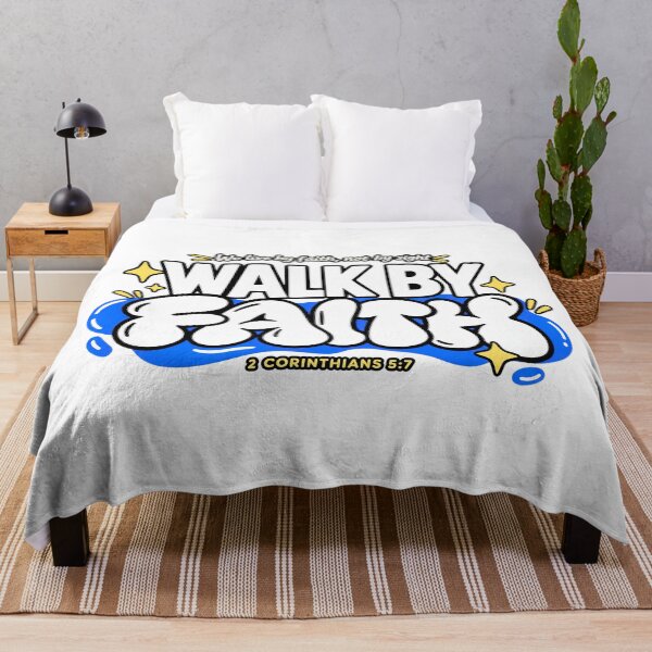 Item preview, Walk By Faith Not By Sight Retro Bubble Letters designed and sold by graphic-genie.