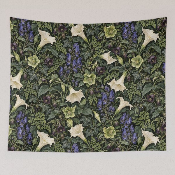 Item preview, Garden of Forbidden Flowers – Victorian Poisonous Plant Pattern designed and sold by Lichtisign.