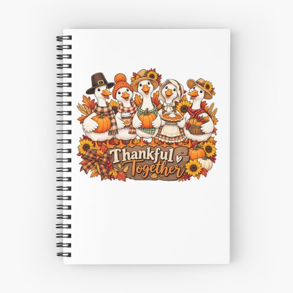 Item preview, Thankful Together Thanksgiving Goose Family designed and sold by LandFinStudio.