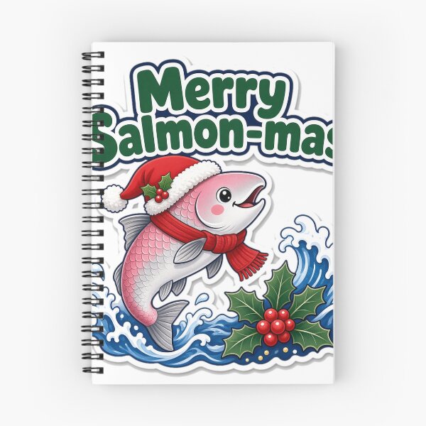 Item preview, Salmon Christmas Merry Salmon-mas Gift designed and sold by Soft Merch.