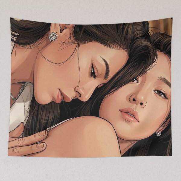 Item preview, FA POV Thai GL LGBTQ+ Cartoon Decor Comic Wall Art Print Poster Shirt Clock Blanket KDrama designed and sold by Mind Space.