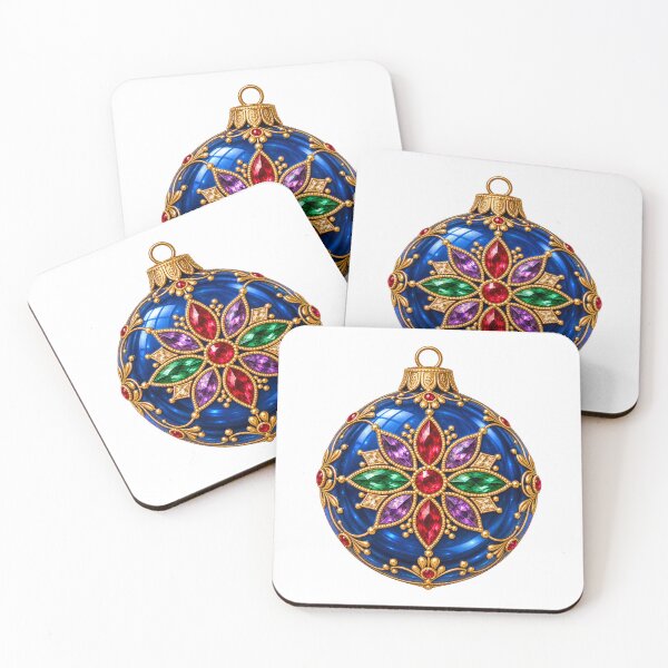 Item preview, Jeweled Christmas Ornament, Colorful Glass Bauble designed and sold by Stikaro.