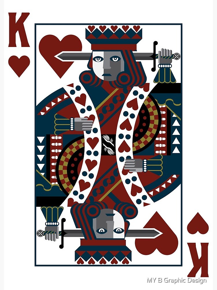 The King Of Hearts Art Board Print By Mikeyb27 Redbubble