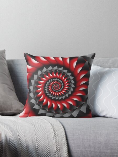 Item preview, Red and Black Triangle Spiral Algorithmic Art 2 designed and sold by Elsy's Art.