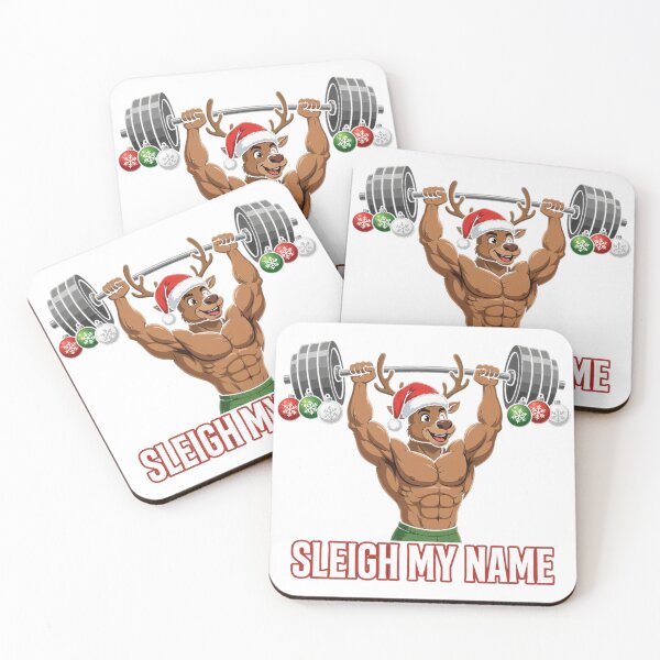 Item preview, Sleigh My Name — Buff Reindeer Gym Christmas designed and sold by esadesigns.