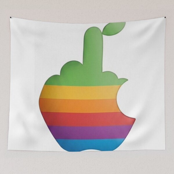 Item preview, Angry Fruit Rainbow Middle Finger – Funny Tech Rivalry Digital Art Design designed and sold by HTown Greek Supply.