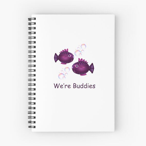 Item preview, We’re Buddies Cute Purple Fish Duo designed and sold by AllProCraft.