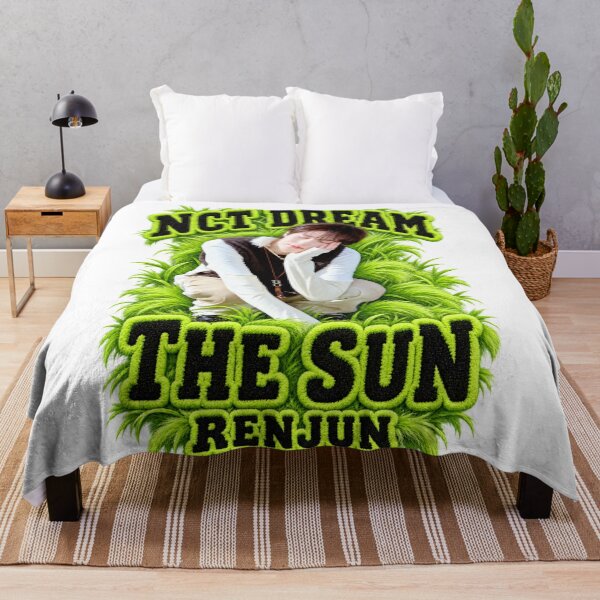 Item preview, NCT DREAM Renjun The Sun Lime Fuzzy Typography designed and sold by Valeree Store.