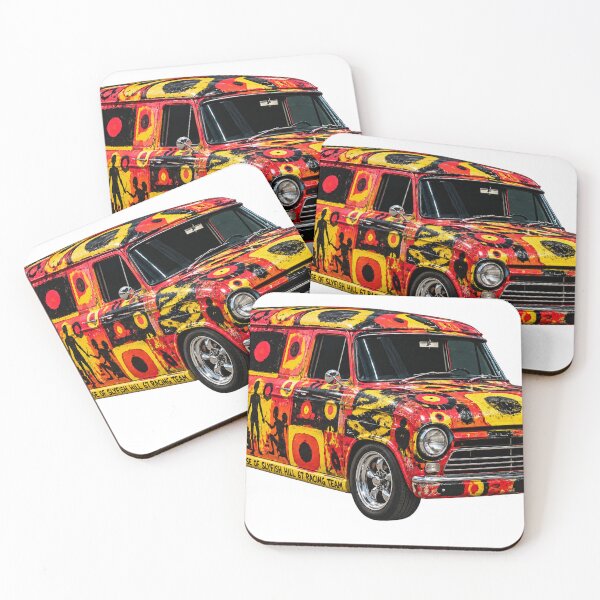 Item preview, Red Yellow Black Australian Art Panel Van designed and sold by Slyfish.