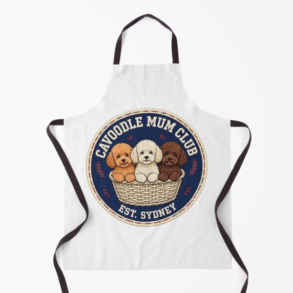 Item preview, Cavoodle Mum Club Sydney Basket Puppy Trio Badge designed and sold by Yellowriversss.