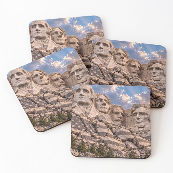Item preview, Mount Rushmore Patriotic T-Shirt | 3D Granite American Flag | Four Presidents Stone Sculpture | USA Heritage Graphic Tee designed and sold by GoodPlaceToShop.