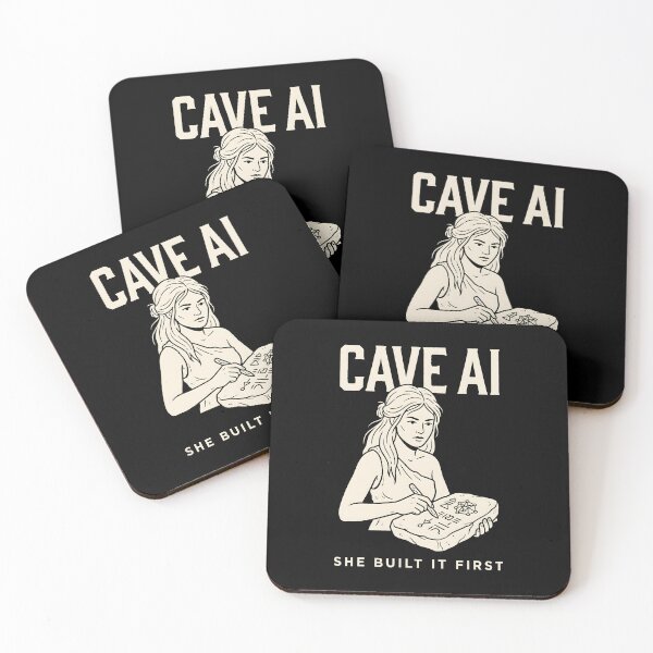 Item preview, Cave AI She Built It First Women In Tech Humor designed and sold by SplashTastic.