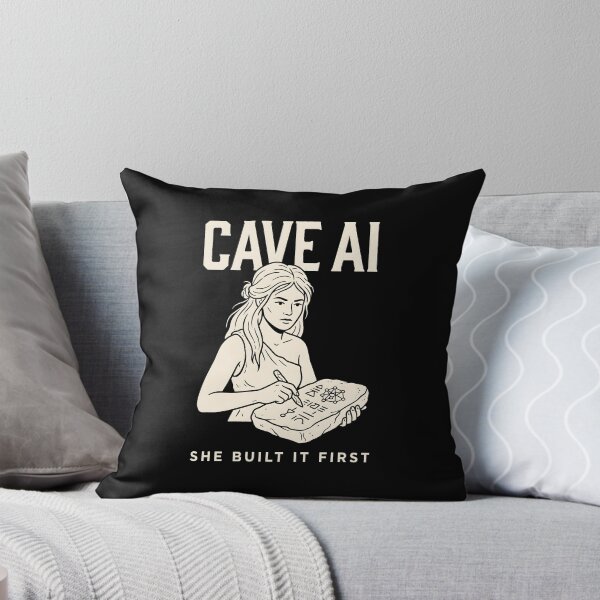 Item preview, Cave AI She Built It First Women In Tech Humor designed and sold by SplashTastic.