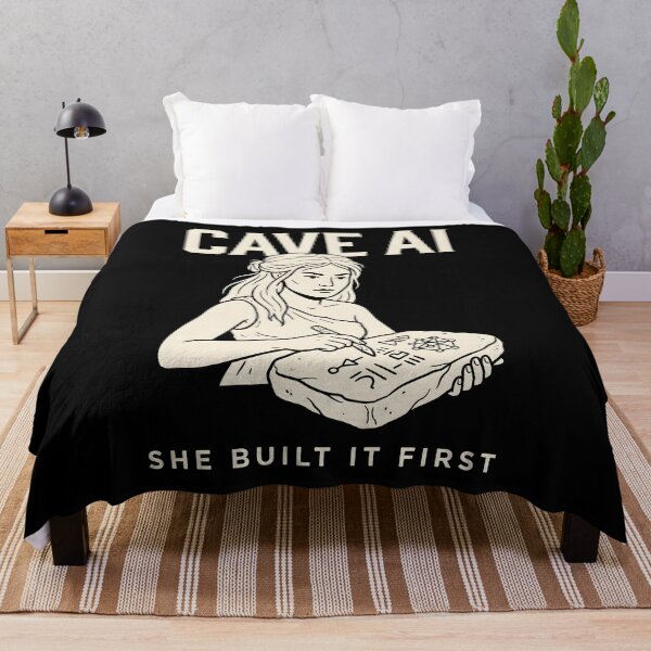 Item preview, Cave AI She Built It First Women In Tech Humor designed and sold by SplashTastic.