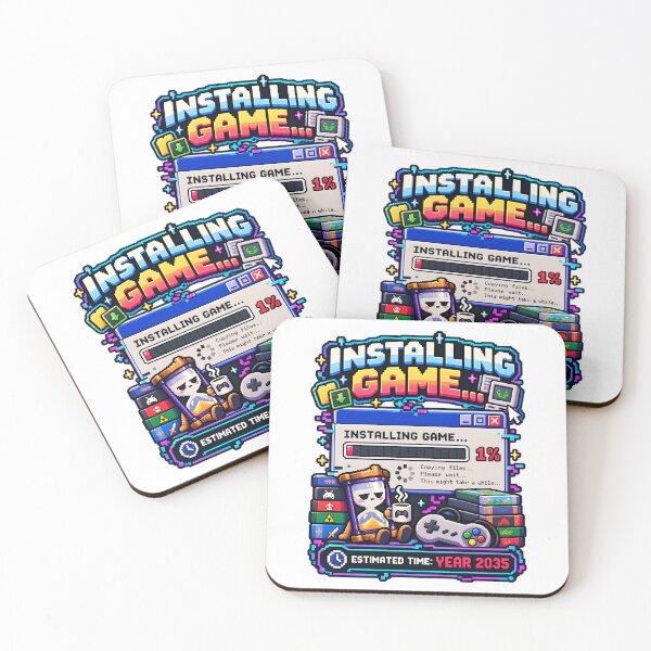 Item preview, Installing Game Estimated Time 2035 Pixel Art designed and sold by Win Hardy.