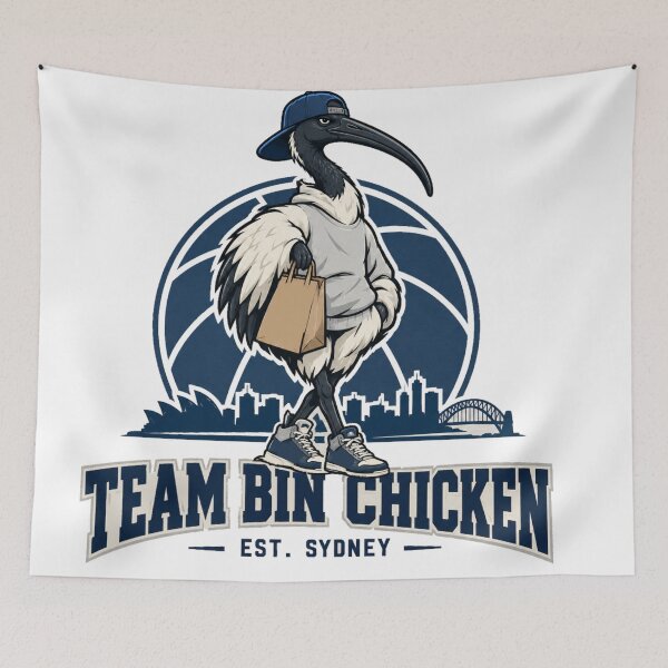 Item preview, Team Bin Chicken Sydney Street Basketball Team Funny Ibis designed and sold by Yellowriversss.
