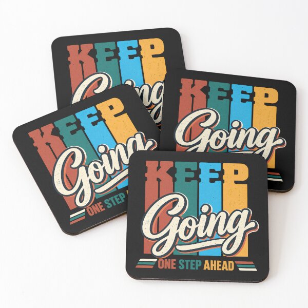 Item preview, Keep Going Quote, One Step Ahead Retro Motivational Quote designed and sold by graphic-genie.