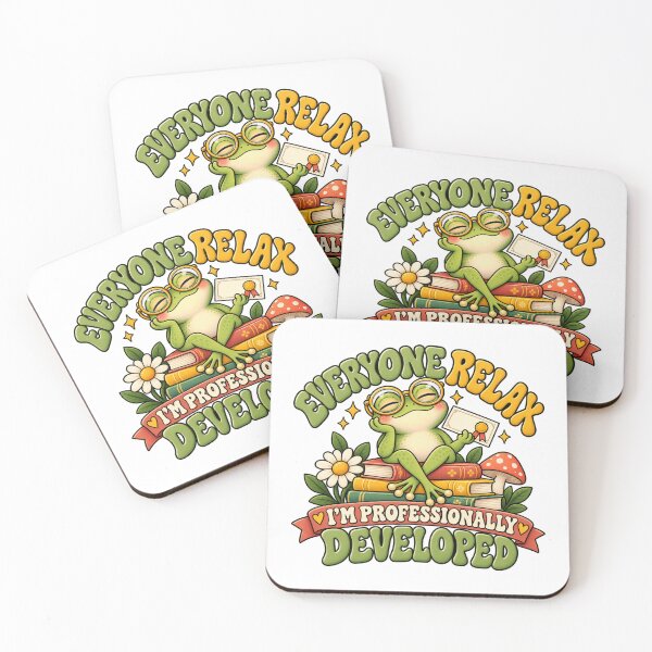 Item preview, Everyone Relax I’m Professionally Developed Funny Teacher Frog designed and sold by WeirdlyMild.