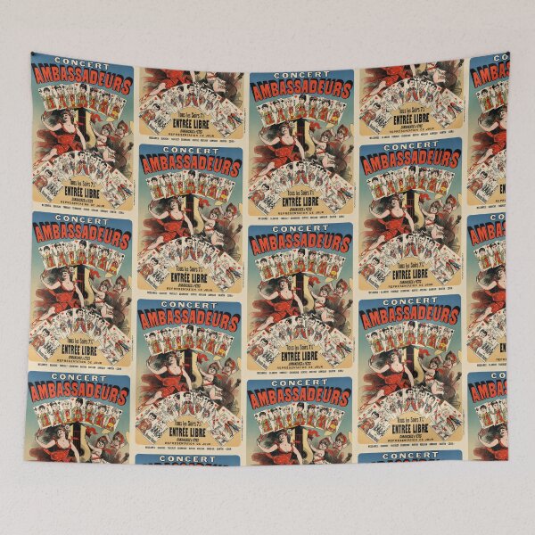 Item preview, Concert Ambassadeurs Cheret Playing Cards 1883 designed and sold by artofuniverse.